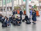 実行委員の進行で出発式